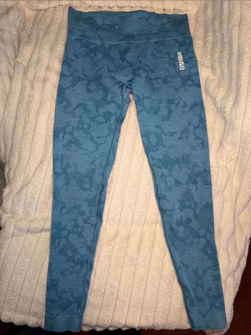 Gymshark Kids Teal Camouflage Seamless Leggings